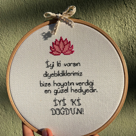 Lotuslu Doğum Günü Hediye Pano