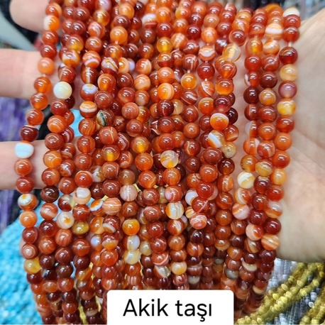 8 MM Akik Taşı Dize