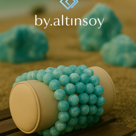 Premıum %100 Doğal Larimar Bileklik