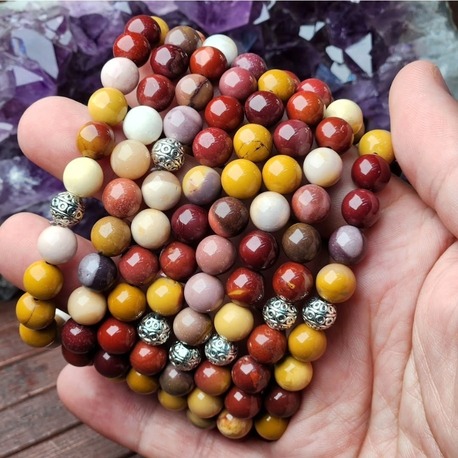 %100 Doğal Mokait Jasper Taşı Bileklik