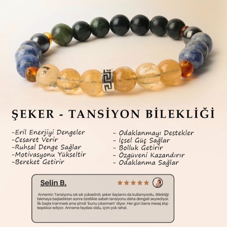 %100 Doğal Şeker Tansiyon Bilekliği