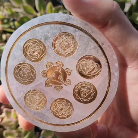 Kök Çakra Selenit Disk 