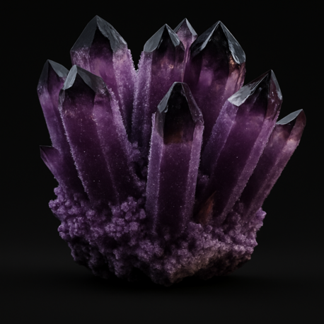 Ametist Saf Mineral Lotus Çiçeği Model