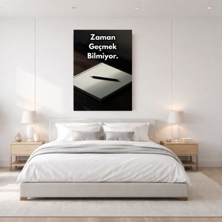 Zaman ve Disiplin Temalı Motivasyon Posteri | Minimalist Dijital Poster