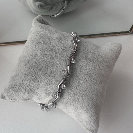 Silver renk taşlı beony bileklik 