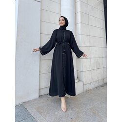SİYAH MEDİNE İPEĞİ FERACE