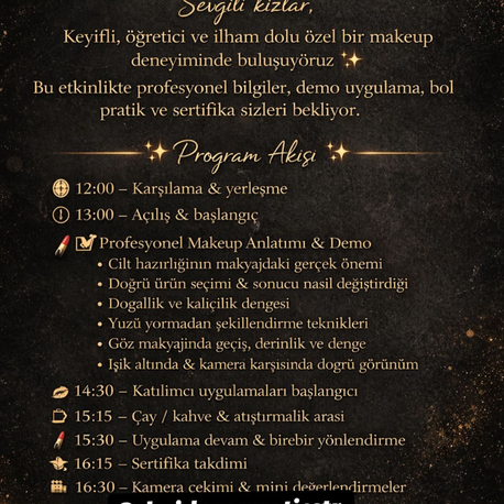 Make-Up Workshop Eğitimi – 5 Nisan 