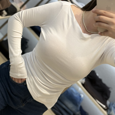 Kayık yaka asimetrik body