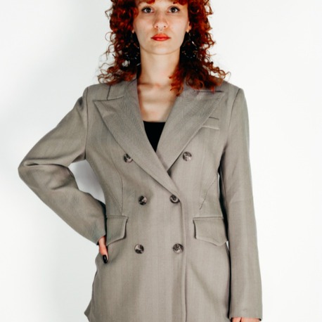 BALIKSIRTI OVERSİZE BLAZER CEKET