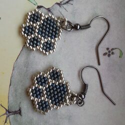 Miyuki Gümüş Patili Küpe