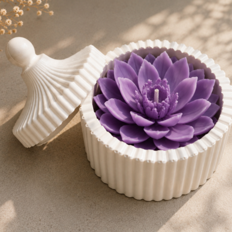 Lotus Jar Candle — Lavender