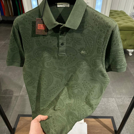 ETRO YEŞİL DESENLİ POLO YAKA