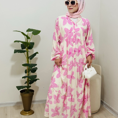 ELİSA ELBİSE PEMBE