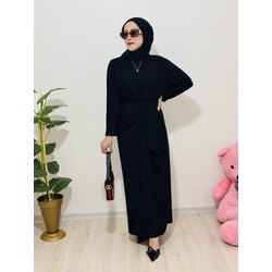 MİRZADE BAĞLAMA DETAYLI ELBİSE SİYAH