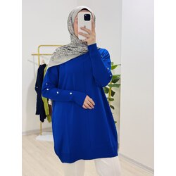 DÜĞMELİ MERSERİZE TUNİK SAKS
