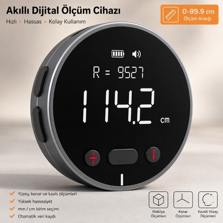 Akıllı Dijital Cetvel – Kavisli ve Eğimli Yüzey Ölçüm Cihazı