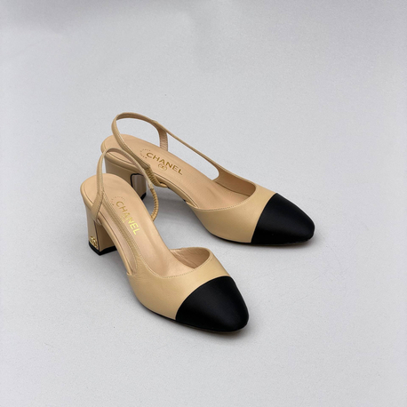 Chanel Slingback Topuklu Ayakkabı | Hakiki Deri İthal