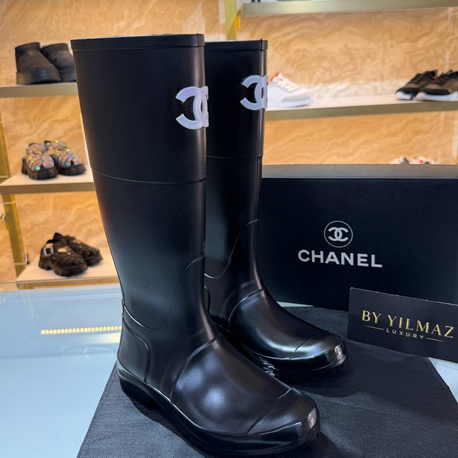CHANEL İTHAL ÇİZME - Siyah