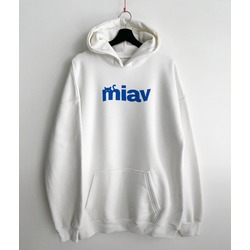 Unisex Beyaz "miav" Baskılı Sweatshirt