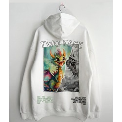 Koleksiyon Ürünü "Two Face" Baskılı Sweatshirt