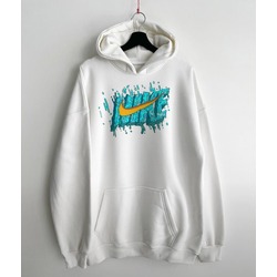 Unisex Beyaz "nike" Baskılı Sweatshirt