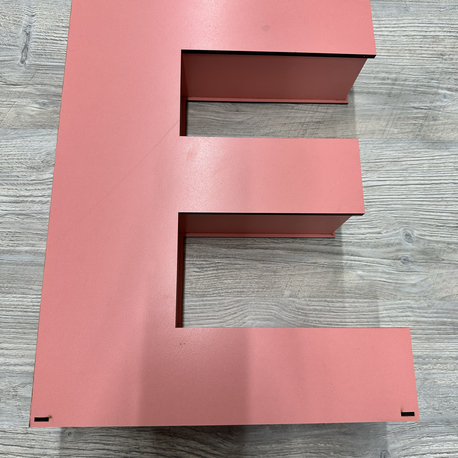 E Harfli Pembe Renk (Boş Kutu)