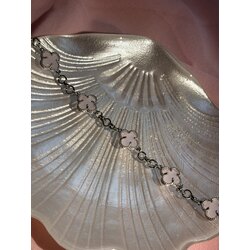 Pembe Taşlı Van Cleef Model Bileklik | Silver