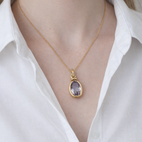 Amethyst Drop Kolye 