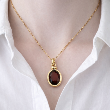 Garnet Drop Kolye 