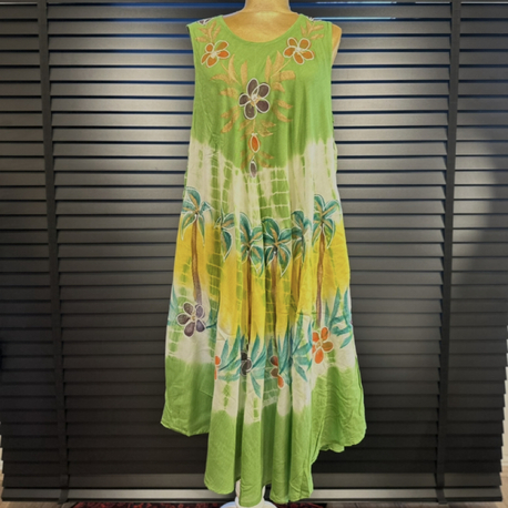 İthal Penye Batik Desenli Elbise 