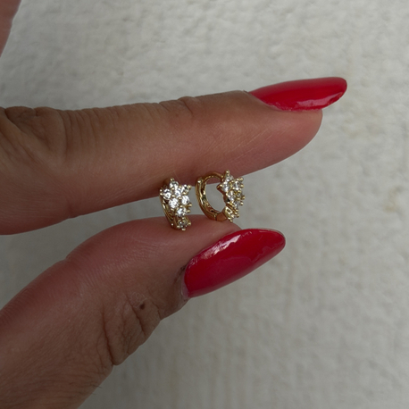 Xuping 14k 0,6mm mini çiçek halka küpe-tragus 
