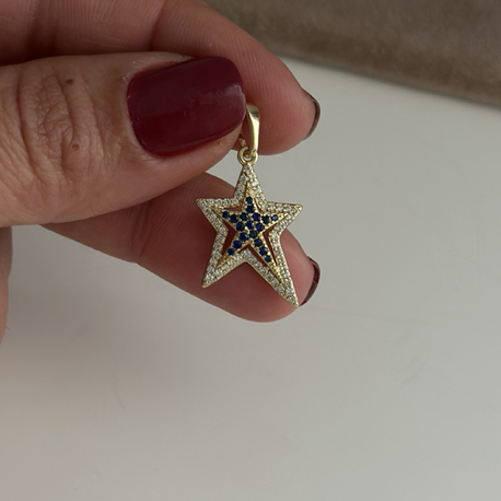 Xuping 14k blue sirius kolye ucu