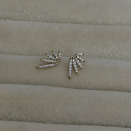 Xuping 14k mini kanat küpe