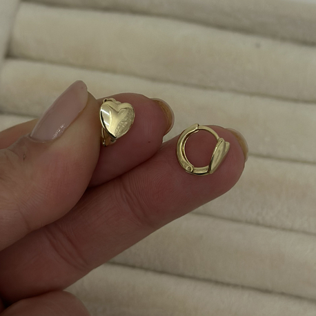 Xuping 14k mini kalp küpe 