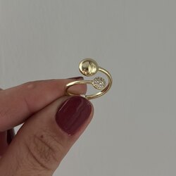 Xuping 14k sysos ayarlanabilir yüzük 