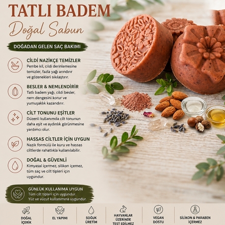 Pembe kil & tatlı badem yağli peeling sabunu 