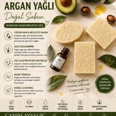 Avokado & Argan Yağlı doğal sabun 