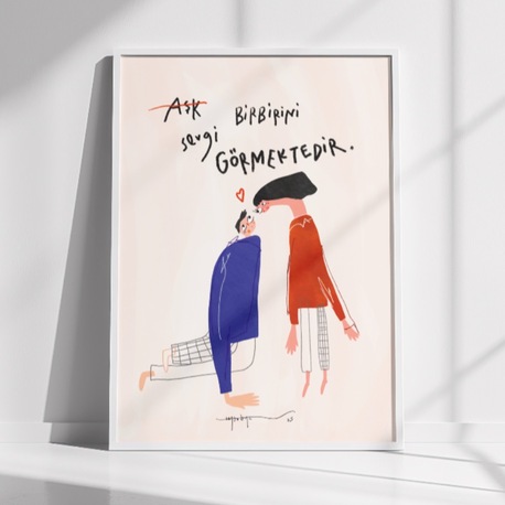 ‘Sevgi birbirini görmektedir.’ Poster