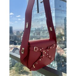 KIRMIZI MAT OMUZ ÇANTASI
