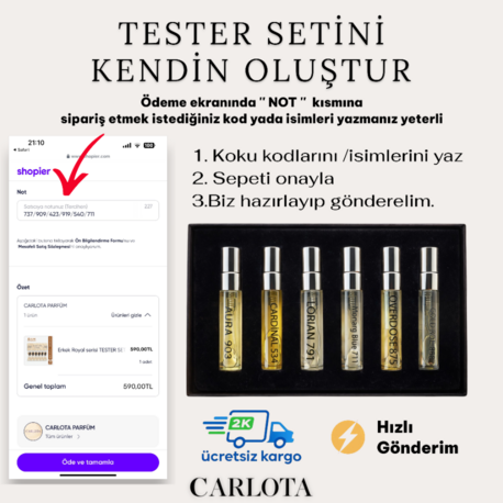 Seçmeli Parfüm Tester Seti – Kendi Setini Oluştur 6'lı Set