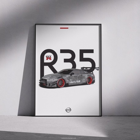 Nissan GT-R R35 Liberty Walk Poster