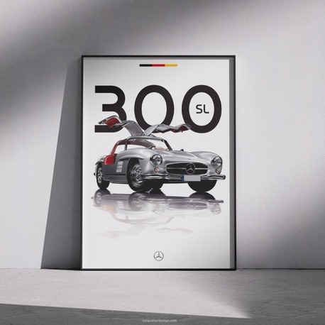 Mercedes Benz 300SL Gullwing Duvar Posteri