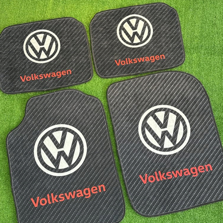 VolksWagen Logolu Premium Araç Paspas Seti – Siyah Şık Tasarım (4’lü Set)