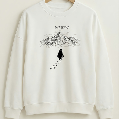 But Why? – Nihilist Penguen Baskılı Sweatshirt