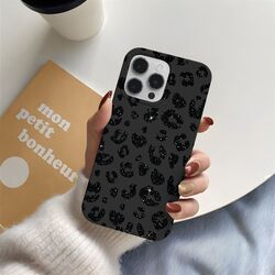 siyah leopar desenli kılıfımiz