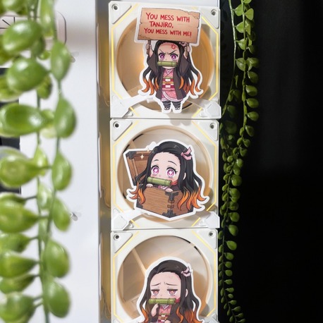 Nezuko Üçlü Set 120x120 mm Mıknatıslı Fan Kapağı