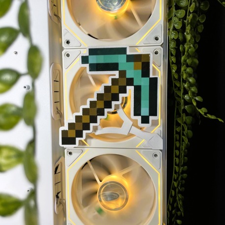 Minecraft Kazma 120x120 mm Mıknatıslı Fan Kapağı