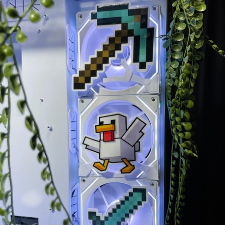 Minecraft Üçlü Set 120x120 mm Mıknatıslı Fan Kapağı