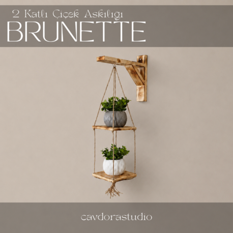 2 Katlı Çiçek Askılığı - Model: BRUNETTE