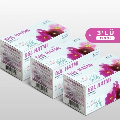 DVD Lokman Aktar Gül Hatmi Çay 20 Adet Bardak Poşet Çay 40 Gr x 3 Adet